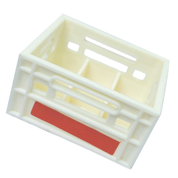 Miniatyr öl korg modell plast dockhus öl låda lätt konstgjord mini öl fall hem bar dekor beige
