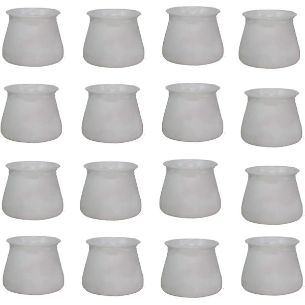 Silicone Chair Leg Covers - 16 Pcs - Floor Protector - Round & Square - Grey