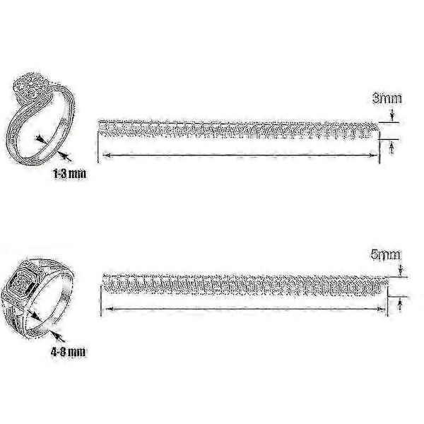 Ringstorleksreducerare Transparent Silikon Spiraljusterare Förminskare Snuggies 6 st 5 mm