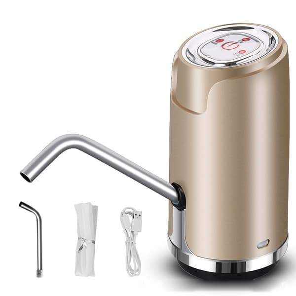 Vattendispenser ABS Elektrisk USB Intelligent Kvantitativ Spraylack Dryckespump för Utomhusbruk Guld