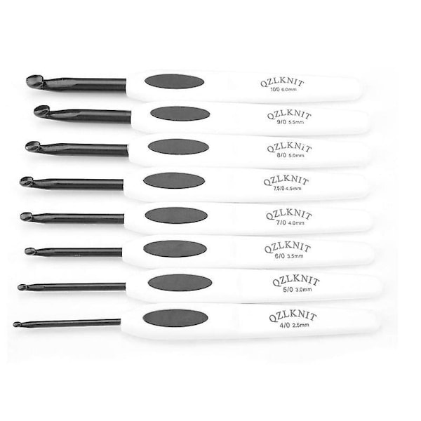 Set med 9 TPR stickor med mjukt aluminiumhandtag, robusta och moderiktiga