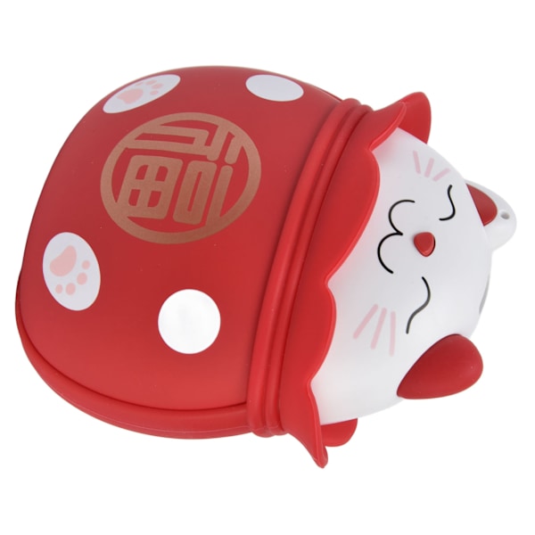 Elektrisk håndvarmer USB genopladelig dobbeltsidet bærbar Lucky Cat Mini handy varmer til vinterrød
