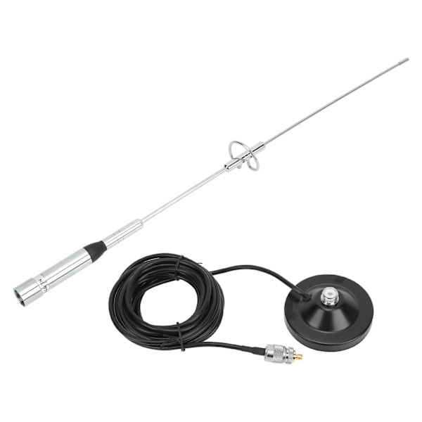 Bil VHF UHF Antenne Sucker med 5m Kabel SMA Hunn Adapter Kit Vanntett Plug and Play