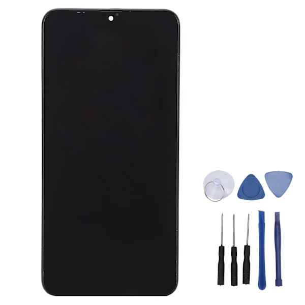 Skärmersättning LCD-skärm Touch Digitizer Assembly för Samsung Galaxy A105Type med ram