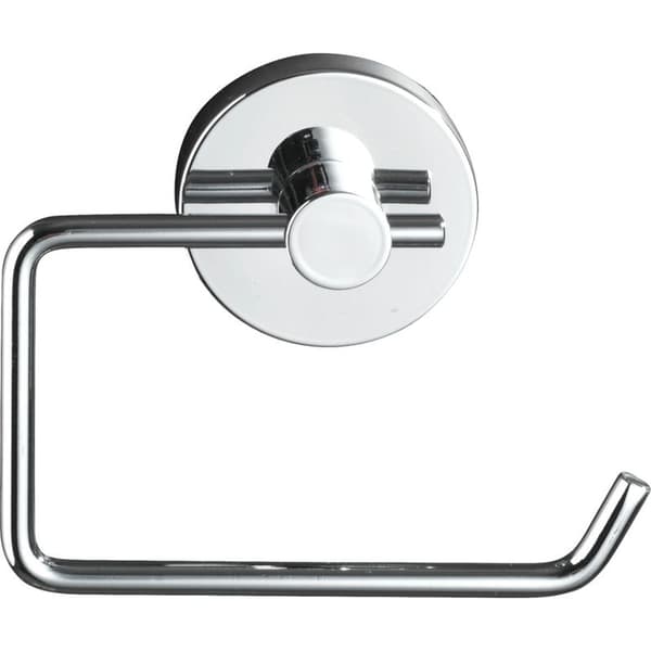 Krom Toiletpapirholder – Vakuummontering uden boring – Ridsefast poleret stål – Dimensioner 16x17,5cm