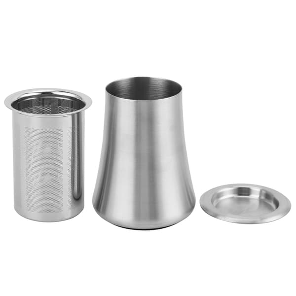 Kaffepulversigte 304 rustfrit stål pulversigtebeholder Hjemmefilterkop Slibefarve