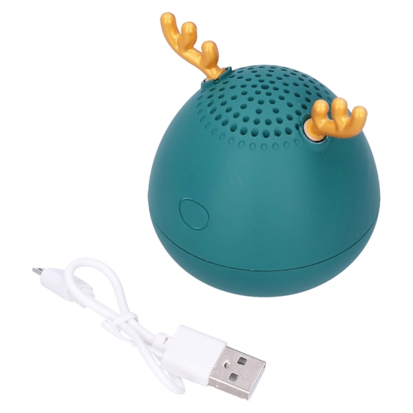 Deer Trådlös Bluetooth Mini-högtalare Hög Volym Bärbar Ljud Kompatibel för Dator/TelefonGrön