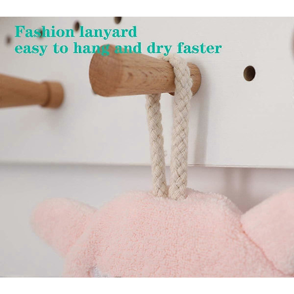 Hängande Handdukar för Kök/Badrum/Sovrum, Söta Barn Mikrofiber Korall Fleece Handduk med