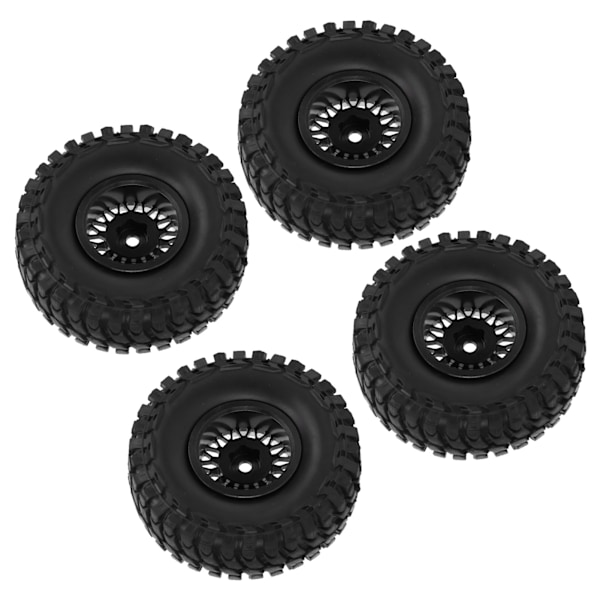4 st For SCX24 Hjul Små Kompakta Säkra Pålitliga Stabila Lätt Utbytbara Mesh Däck för RC Bildelar Svart