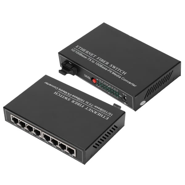Ethernet Fiber Switch TBC‑MC3418ED20 Plug Play Stabil Robust Aluminiumlegering Datamaskinnettverkssvitsjer 100‑240VUS Plug
