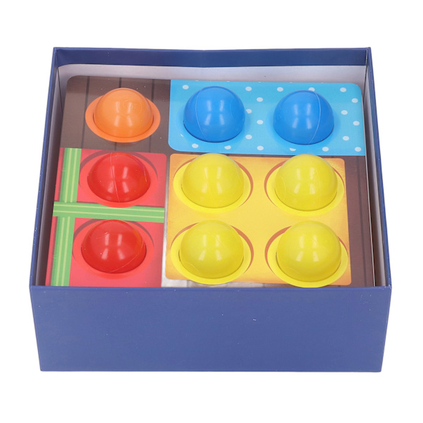 Färgmatchning Peg Puzzle Spel Fin Motorisk Färgmatchning Pegboard Leksak för Småbarn med 20 Färgglada Bollar