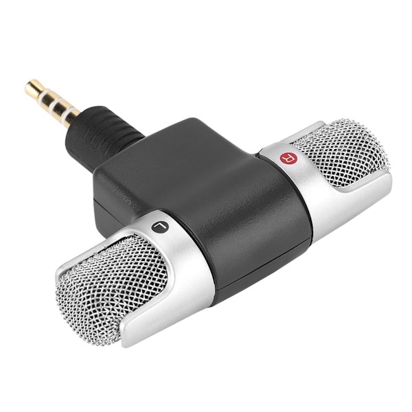 3,5 mm Mini Mic Digital Stereo Mikrofon Profesjonell Håndholdt Ekstern Trådløs Mikrofon