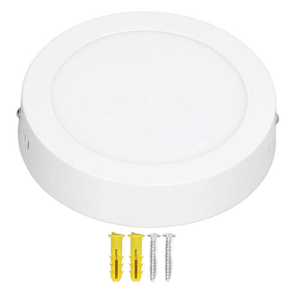 LED-kattovalaisin 12W, kirkas valo, pehmeä valo, ultraohut 6500K valkoinen valo, pinta-asennettava valaisin 85-265V