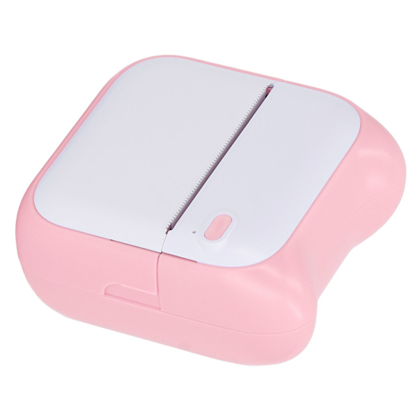 Mini Termisk Skriver HD Klar 200dpi Utskrift BT Bærbar Skriver for Studenter Bilder Notater Rosa
