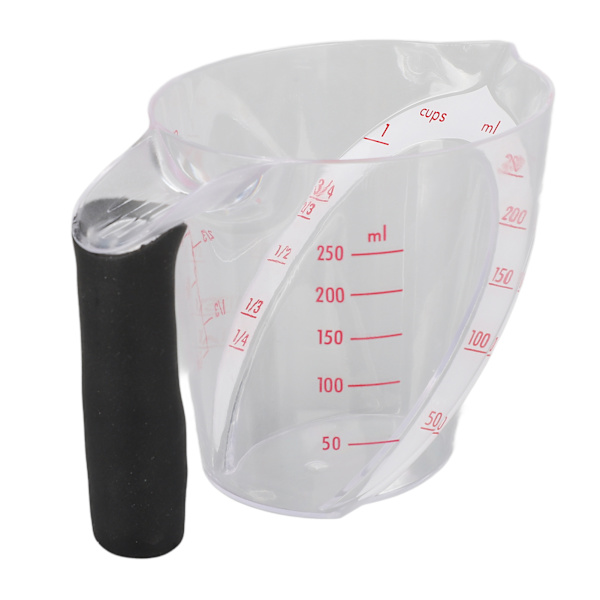 Målekopp Varmebestandig vinklet plastmålekrus med håndtak for drikkebaking Matlaging Hellevæske 250ml