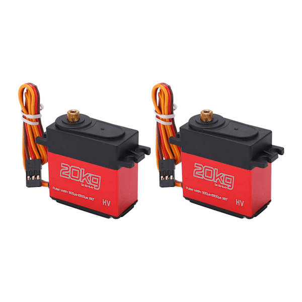 20KG Digital Servo med högt vridmoment och helt metallväxel med 25T servohorn för 1:10 skala RC-bilar