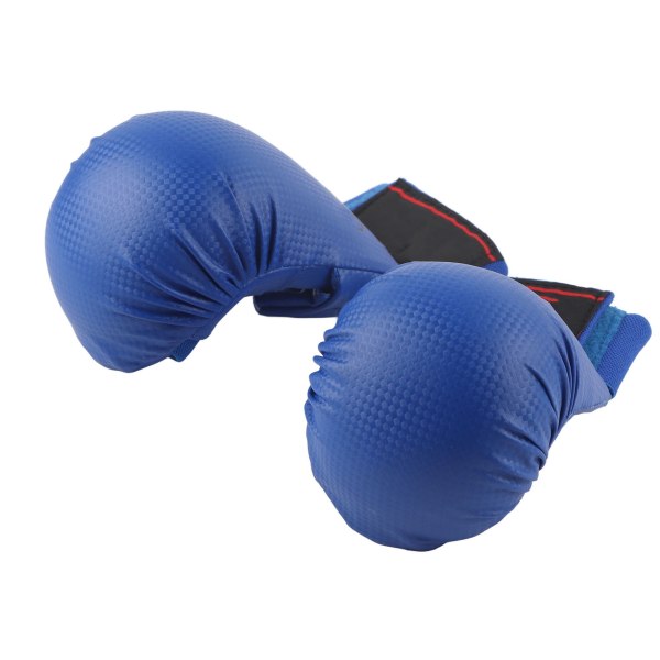 Ett par boxningshandskar Karatehandskydd med tumskydd för kampsportssportspel TrainingBlue M