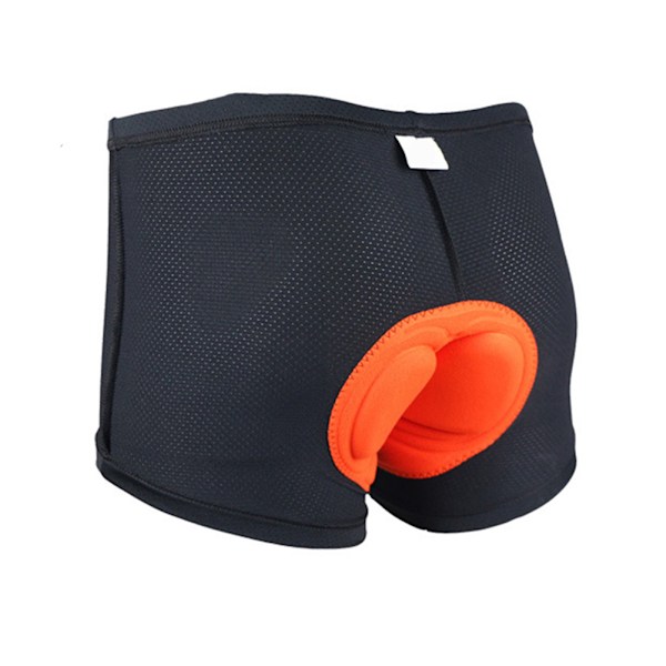 3D-vadderade cykelshorts för män och kvinnor, storlek L, orange, tjocka, andningsbara