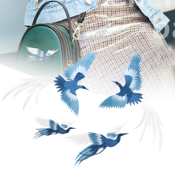 Phoenix Bird Combination Broderet Patch Cloth Sticker Applique Craft tøjtilbehør