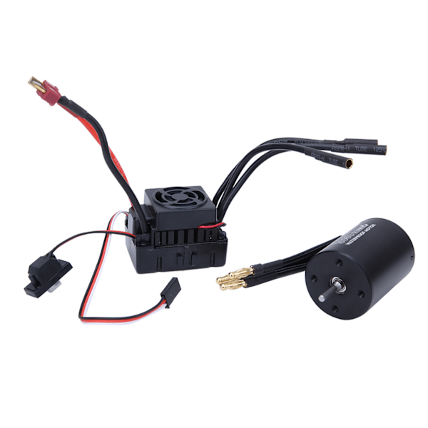 Surpass Hobby 3650 Harjaton Moottori 60A ESC Musta Vedenpitävä Sarja Sopii 1/10 RC Autoon (3100KV)