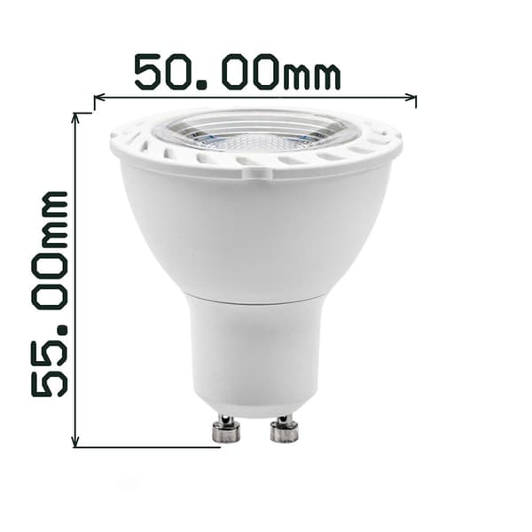 LED GU10, 6500K, dagslys, 8W, 800lm, energibesparende, tilsvarende