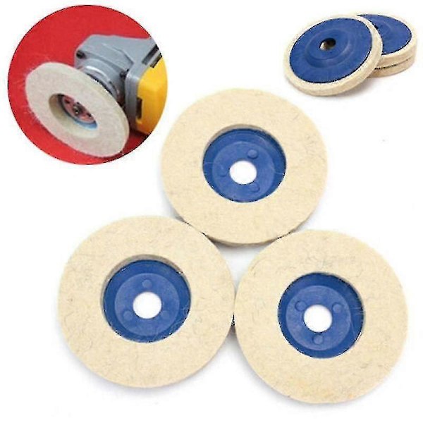 4 tommer polermaskiner i rustfrit stål - 3x 100 mm poleringspuder - poleringshjul