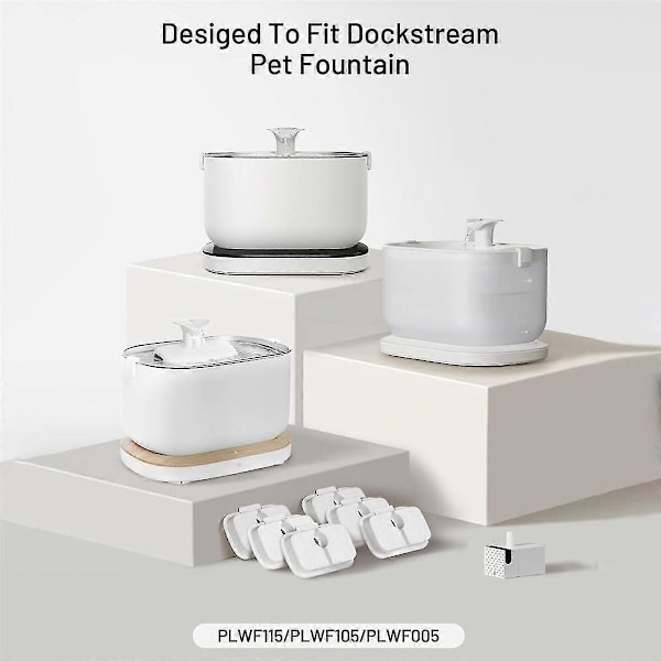 12 kpl Vaihtosuodattimia yhteensopivia Dockstream Wireless Water Fountain Plwf005/plwf115/wf105, Lemmikkieläinten suihkulähde