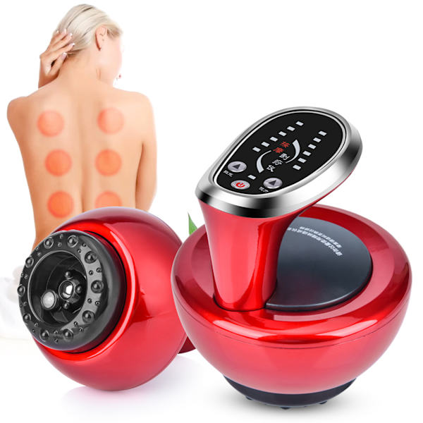 Elektrisk koppingmassager Guasha suge skrabning slankende massager negativt tryk meridian uddybning fysioterapi apparat