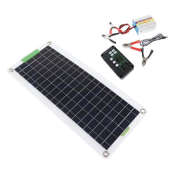 Solar Inverter Kit 220W Monokrystalinsk Silicium Høj Ydelse Bærbart Solpanel Kit til Vandreture Camping DC12V til AC220V
