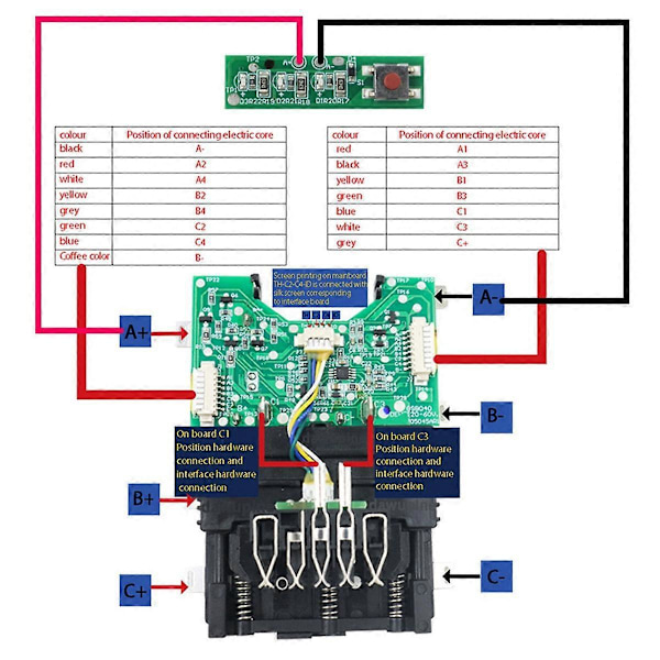 DCB609 Kretskort PCB for 20V 60V FlexVolt 18650 Batteri