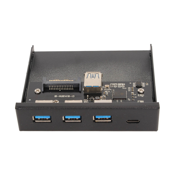 USB 3.0 Frontpanel Hub 3.5in 4 Portar 6Gbps Stabil Plug and Play Optisk Enhet Frontpanel för Stationär Moderkort