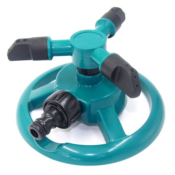 Havesprinkler, Plænesprinkler, Automatisk Plænesprinkler, 360° Roterende, til Plæne, Vanding af Blomster, Vanding af Planter eller Sommer Udendørs Leg (Grøn)