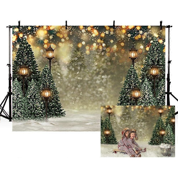 120*80cm Talvi Joulukuusi Lumihiutale Vihreä Vastasyntyneen Valokuvaus Tausta Lumimaisema Paljetit Bokeh Muotokuva Joulukoristeet Syntymäpäivä Vauva Sh
