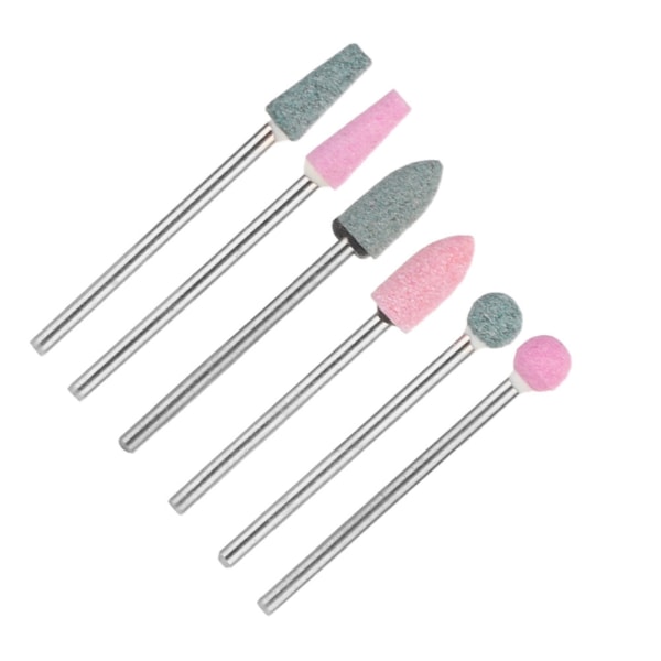 6 stk Nail Drill Bits Filslipehodesett elektrisk manikyr Pedikyr Nail Art Tools 01#