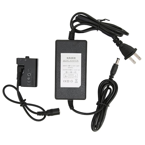 E10 DC-kobler Full dekoding Dummy batterisett med strømadapter for EOS 2000D 3000D 4000D 1300D 1200D 1500D 100-240V US-plugg