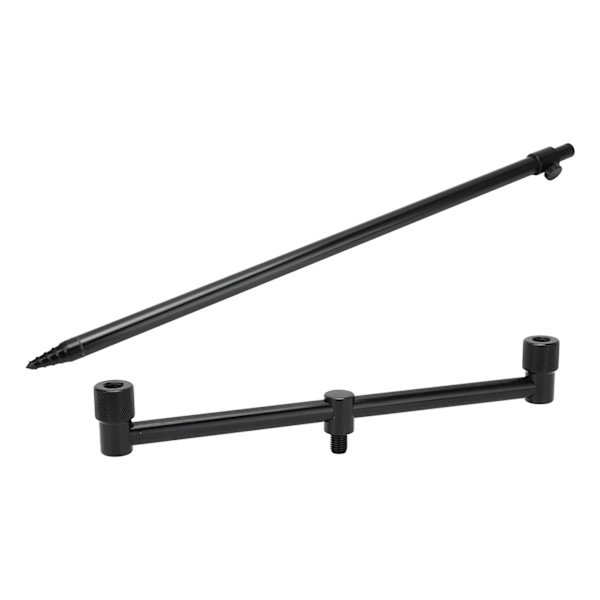 Fiske Spöfäste Aluminiumlegering Flexibel 2 Sektioner Bärbar Fiske Spö Markfäste Fiskeverktyg (25cm Spö 60cm Fäste)