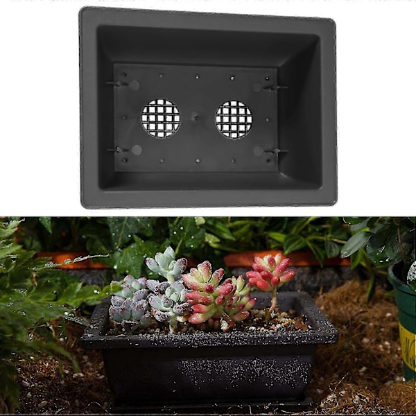 6-pack Bonsai Träningskrukor Med Bricka Plast Bonsai Växter Odling Kruka För Trädgård Gård Vardagsrum Tak