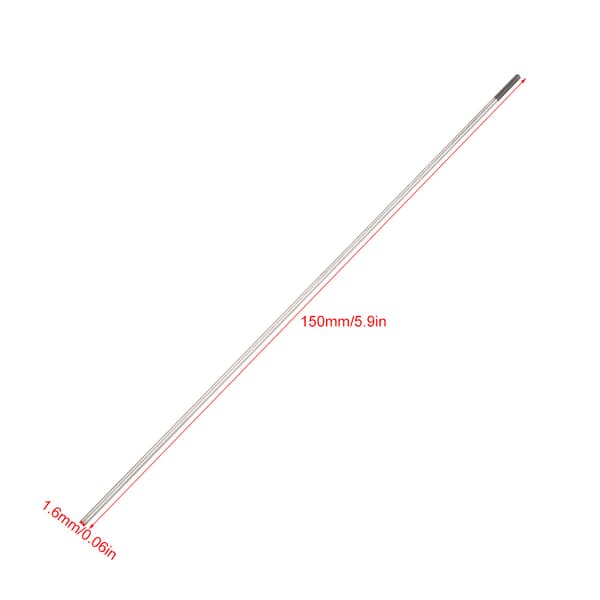 10 stk. lilla komposit wolfram elektrodehoved wolfram nål TIG wolframstang 1,6*150mm