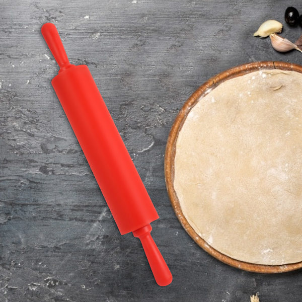Färgglad silikonkavelrestaurang Hembakat bröd Cookie Dough Roll Tool (röd)