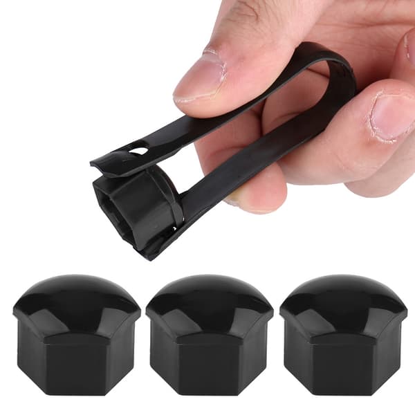 20 st 21 mm Mutter Bilhjul Auto Nav Skruvskydd Stöldskydd Kåpa Svart