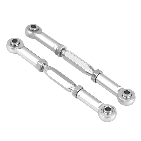 Aluminiumslegering Affjedringsarm Linkstænger til HIMOTO E10MTL E10MT E10BP 1/10 RC Bil (Sølv)