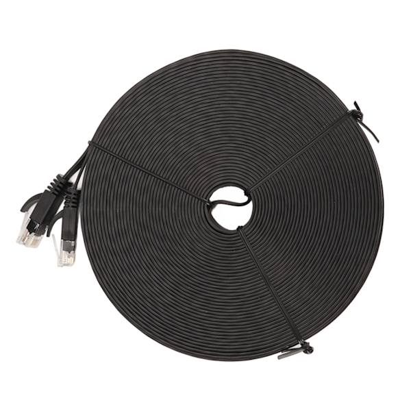 Gigabitin verkkokaapeli 66ft pituus 1000Mbps RJ45-portti CAT6 verkkokaapeli Ethernet-kaapeli reitittimille kannettaville tietokoneille musta