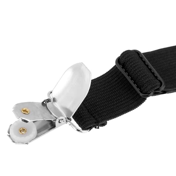 4 stk. Justerbare trekantede lagenholdere Stropper Clips Grips Fastgørelser (Sort)