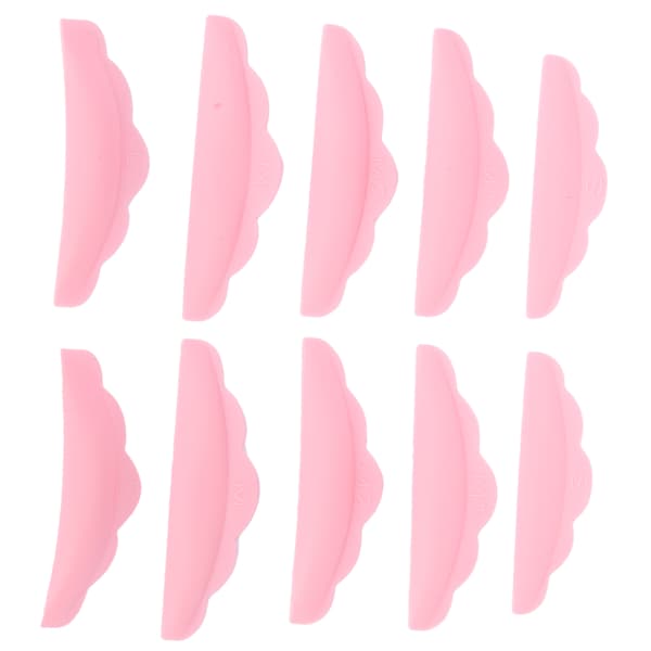 5 par øjenvippe permanent beskyttelsespude silikone genanvendelig vippeløft pude sæt makeup værktøj pink