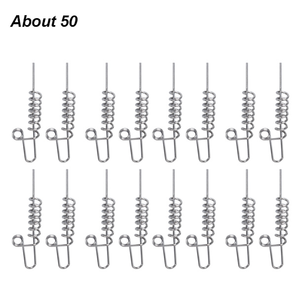 Mjukt fiskebete-anslutningsmaskar Lock Lock Fixed Pin Fiskebeten TillbehörStor storlek (cirka 6 cm/2,4 tum)