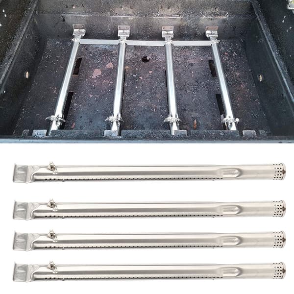 4 stk. grillbrennerrør i rustfritt stål, erstatningstilbehør som passer til Charbroil