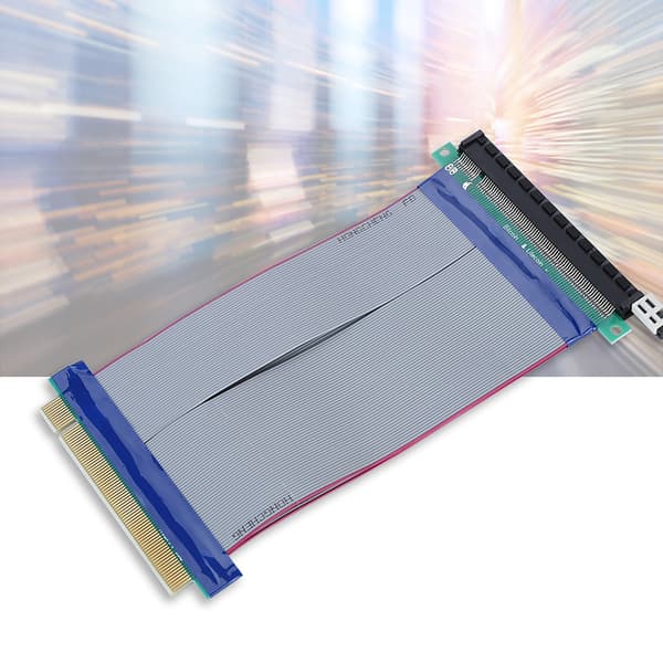 19CM PCI-E Riser-kortforlenger PCI-E 16X Myk Flat Forlengelseskabel