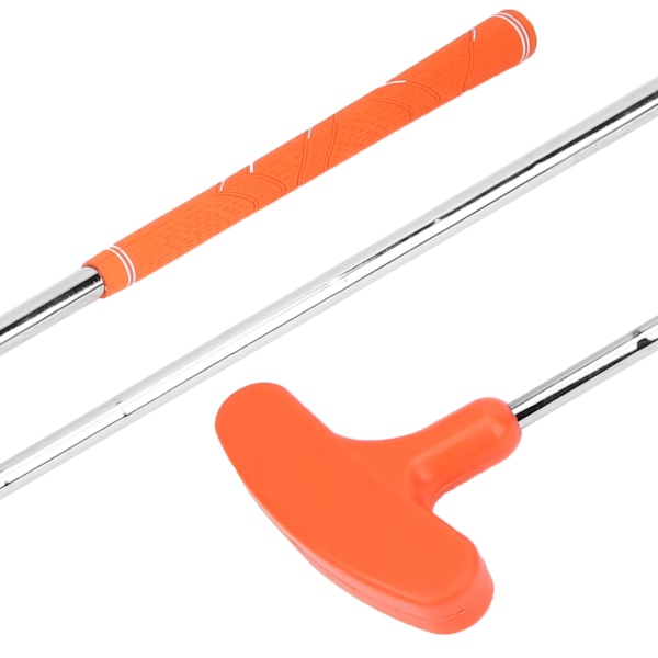 27 tuuman minikaksipuolinen golfputteri sisäharjoitteluun, pehmeä kumipääputteri lapsille, oranssi