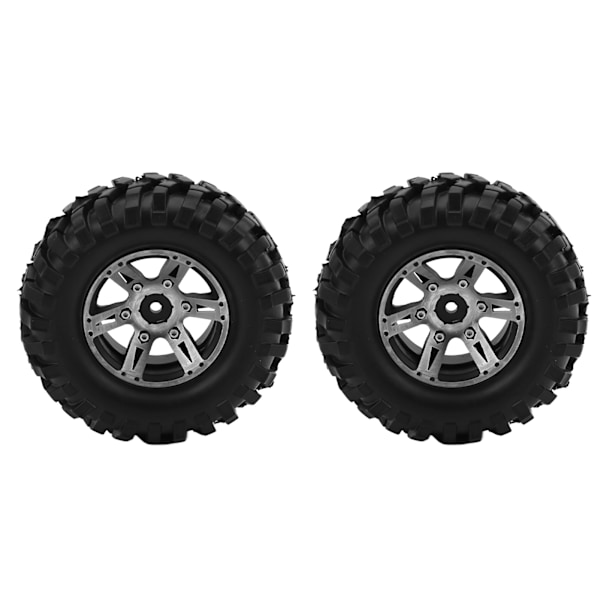2 st 1,9 tum 96 mm gummidäck med fälgar i aluminiumlegering för Axial SCX10 1/10 RC Crawler CarBlack