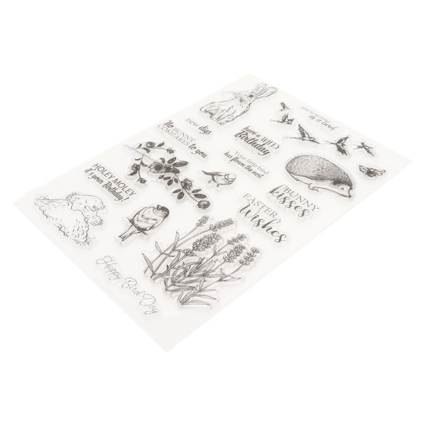 4 stk klare stempler DIY Interessant gjenbrukbart TPR-materiale Gjennomsiktig utseende Preging Scrapbooking-verktøy